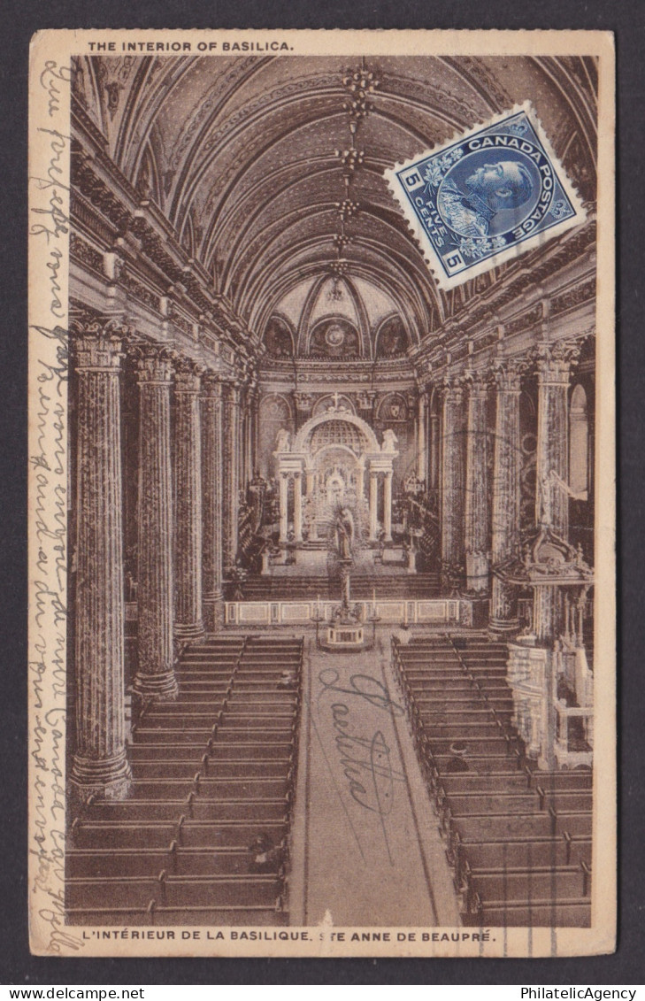 Postcard, CANADA, Sainte-Anne-de-Beaupré, The Interior of Basilica