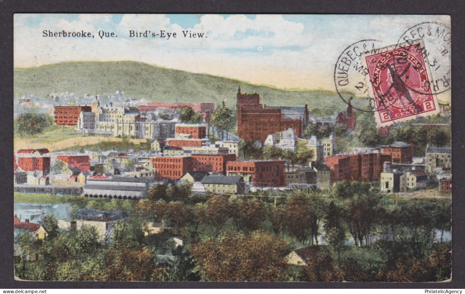 Postcard, CANADA, Sherbrooke, Bird's-Eye View