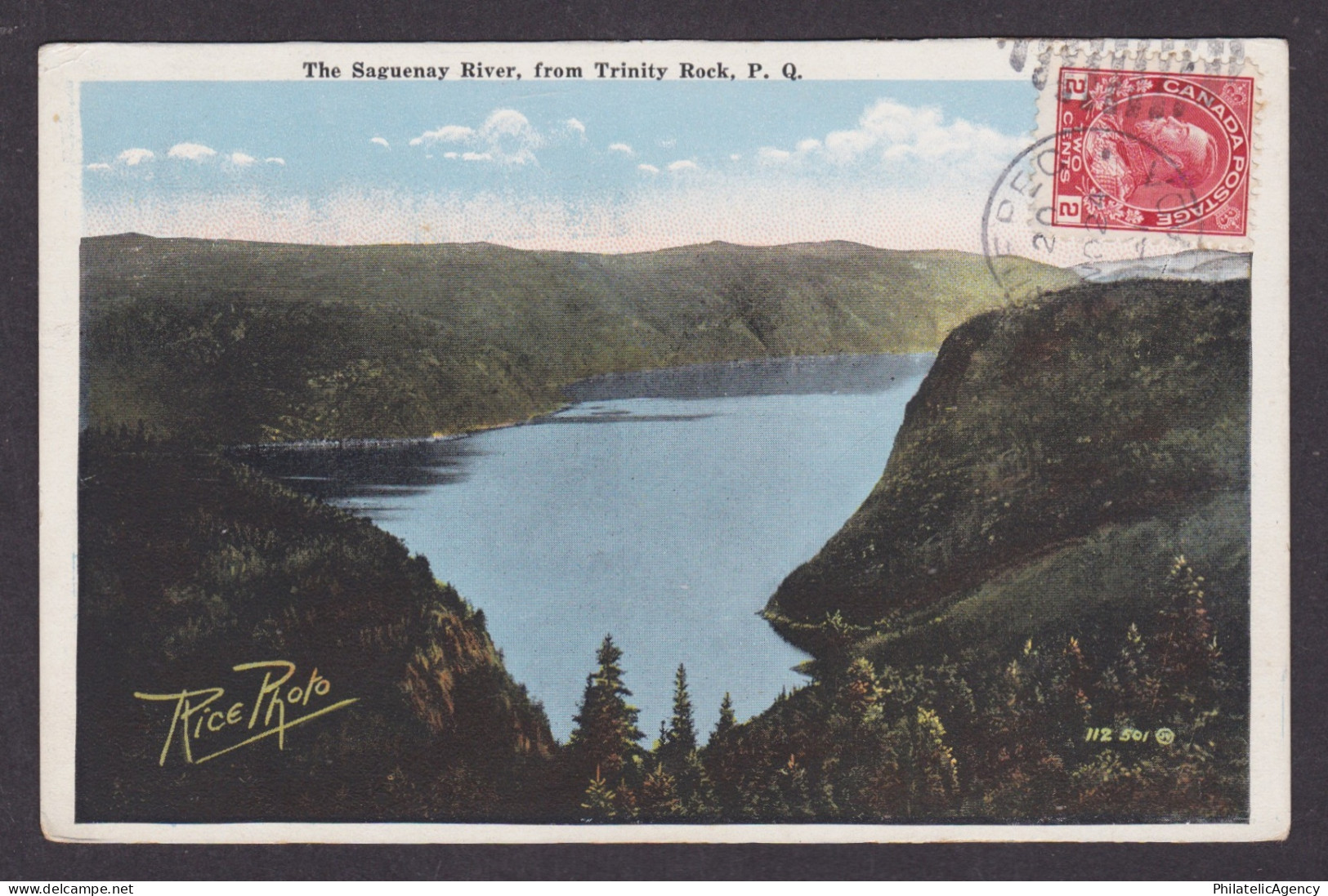 Postcard, CANADA, Trinity Rock, The Saguenay River