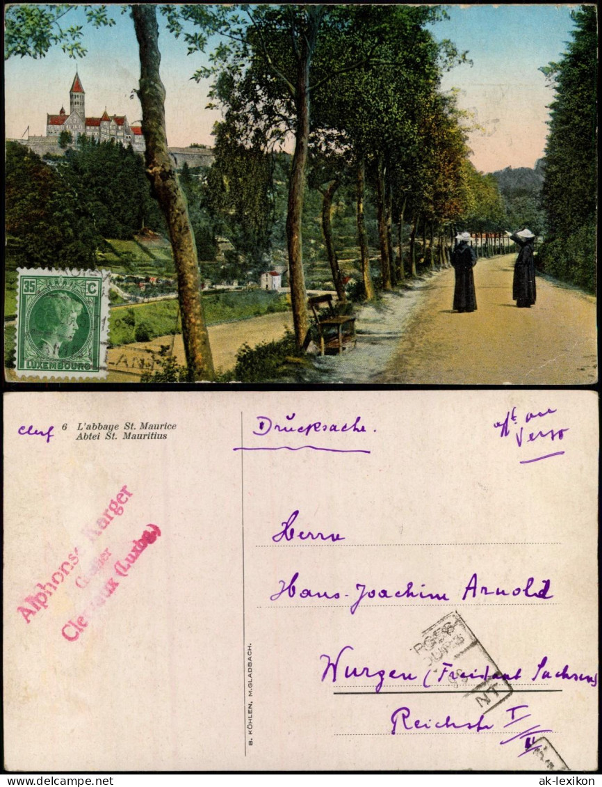 Postcard Clerf Clervaux Abbaye de Clervaux 1931  gel. Luxemburg