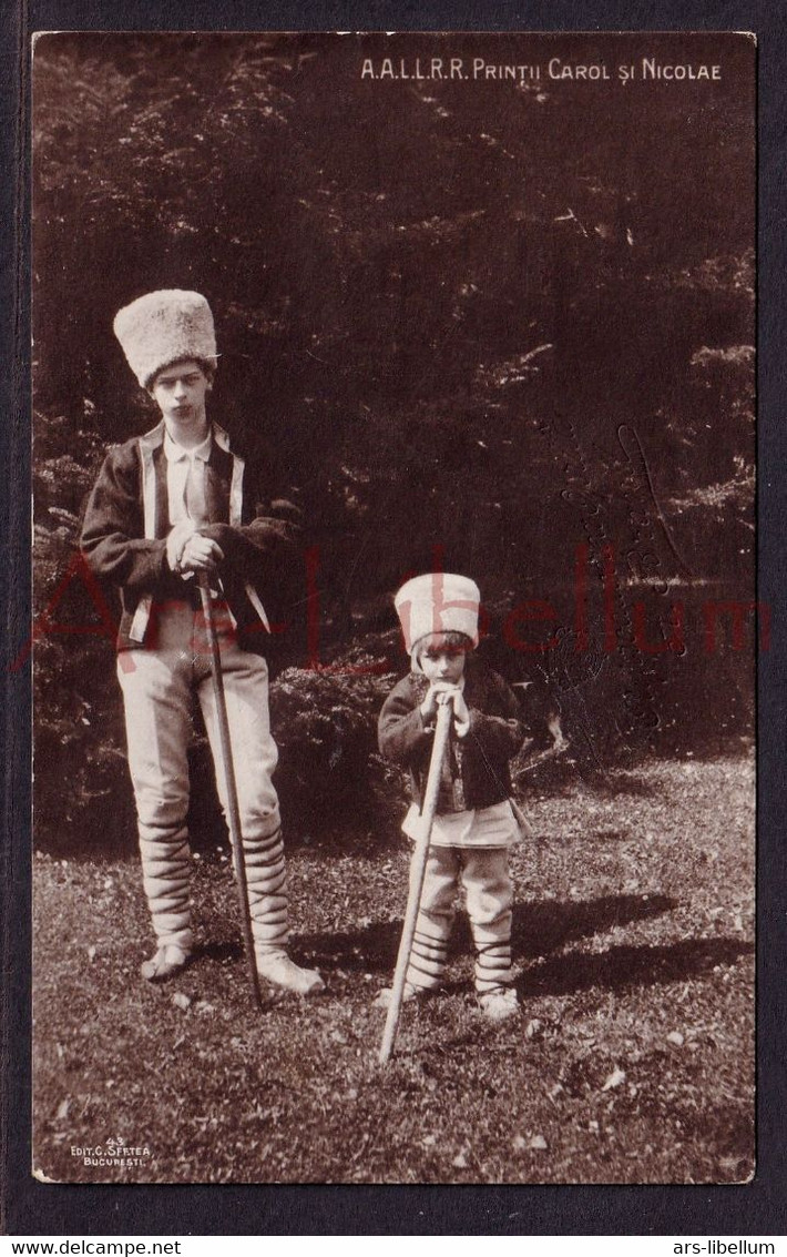 Postcard / CPA / ROYALTY / Romania / Roumanie / Printii / Carol / NIcolae / Colectia Brand, Sinaia / 2 scans