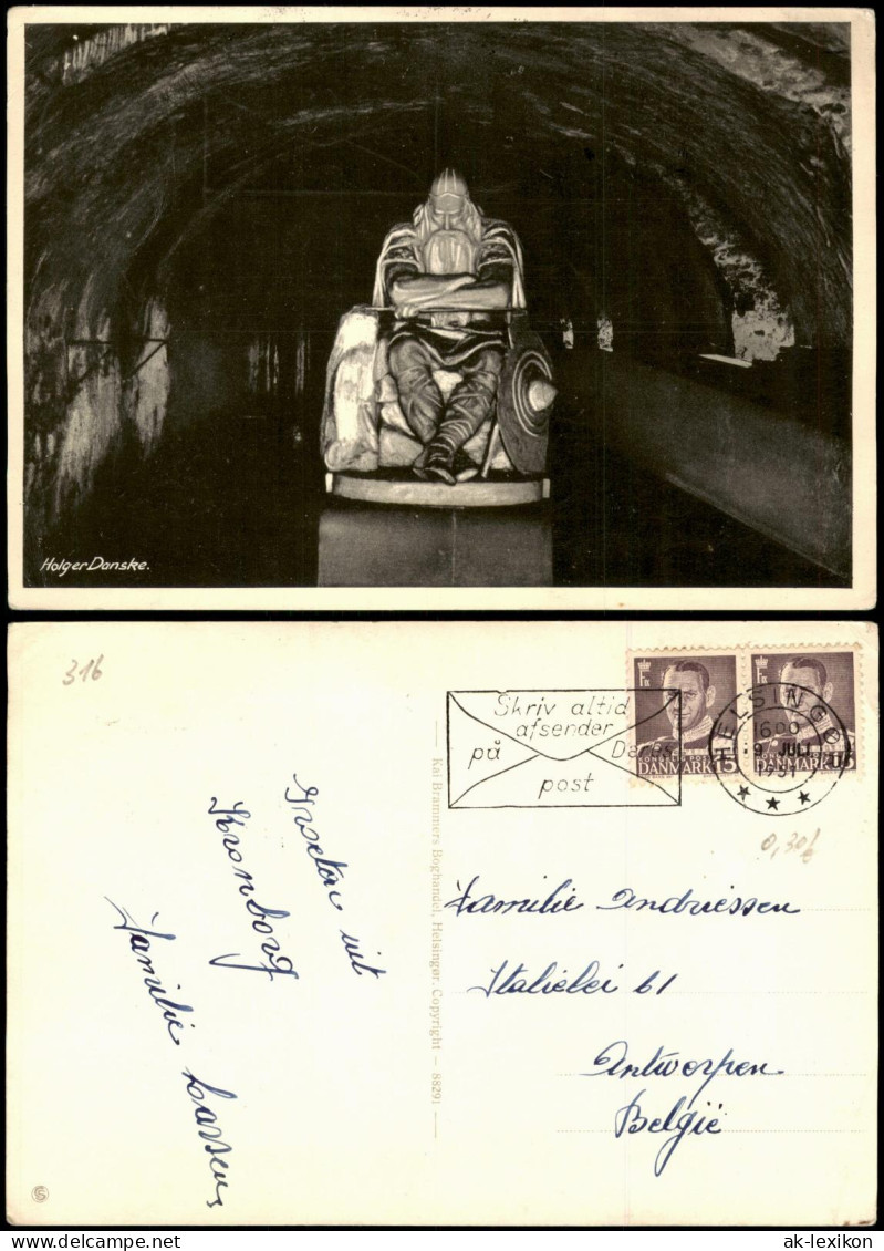 Postcard .Dänemark - Dänemark (allgemein) Holger Danske 1951