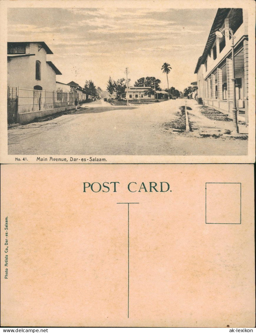 Postcard Daressalam Main Avenue, Tansania Deutsch-Ostafrika Kolonie 1920
