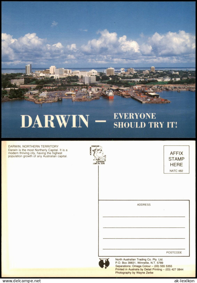 Postcard Darwin Panorama Teilansicht 1980