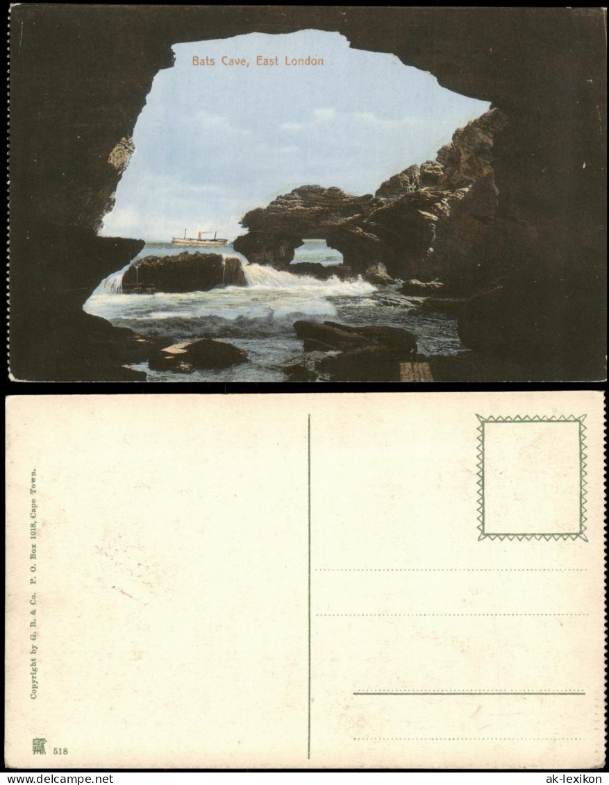 Postcard East London Oos-Londen Bats Cave, Dampfer 1910