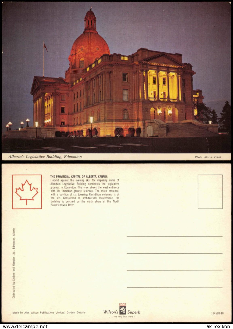 Postcard Edmonton Alberta's Legislative Building, Edmonton 1980