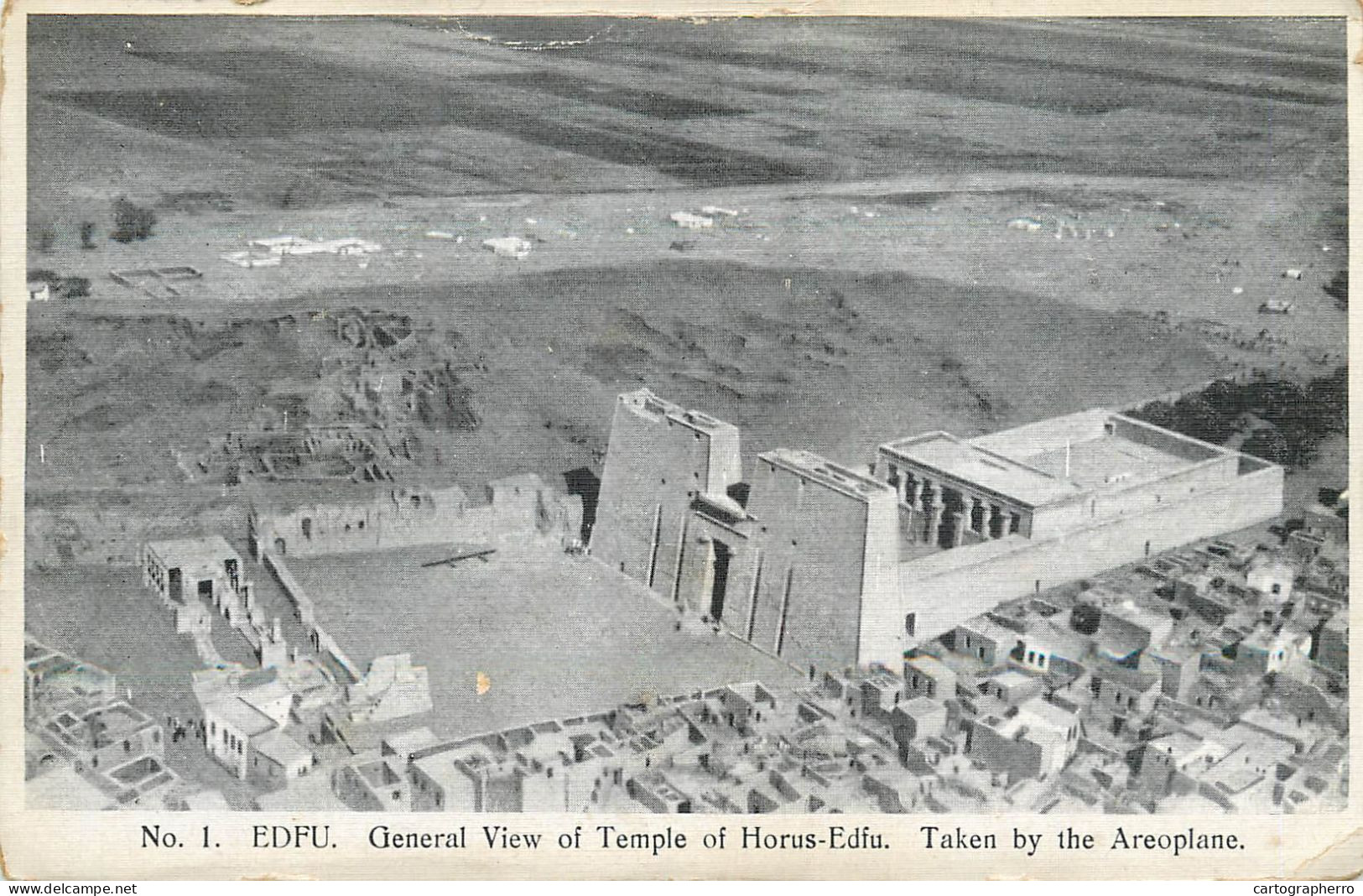 Postcard Egypt Edfu temple of Horus Edfu