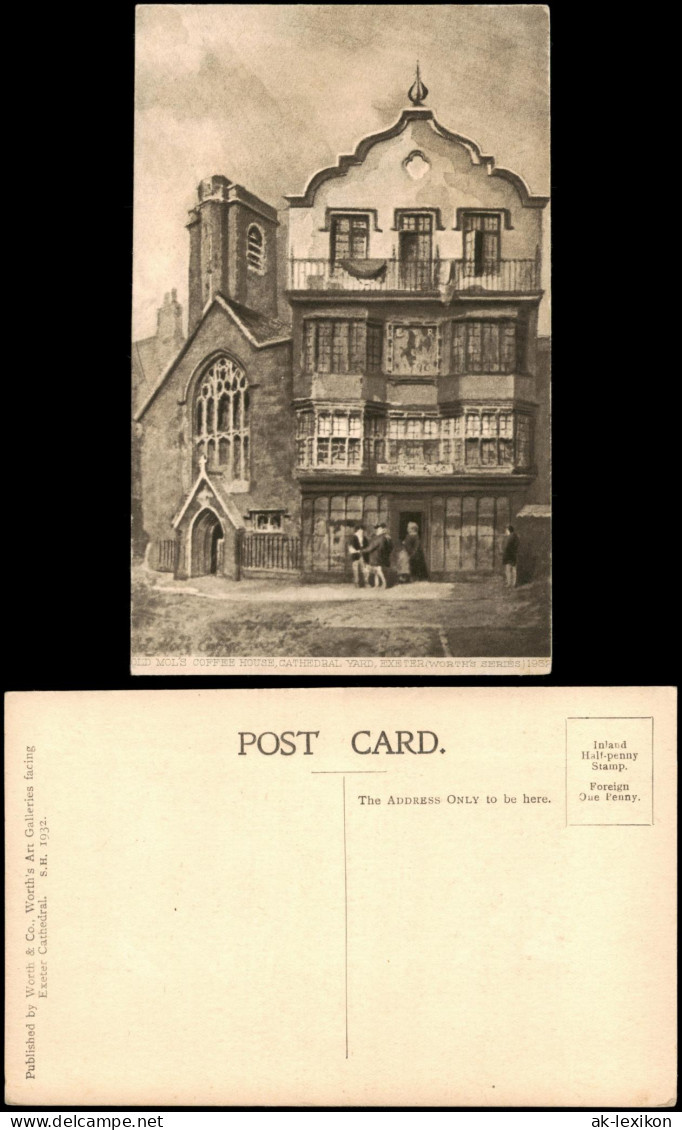 Postcard Exeter Exeter Old Mol's Coffee House 1932