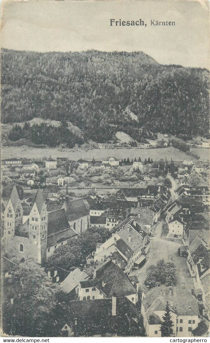 Postcard Germany Friesack karnten panorama