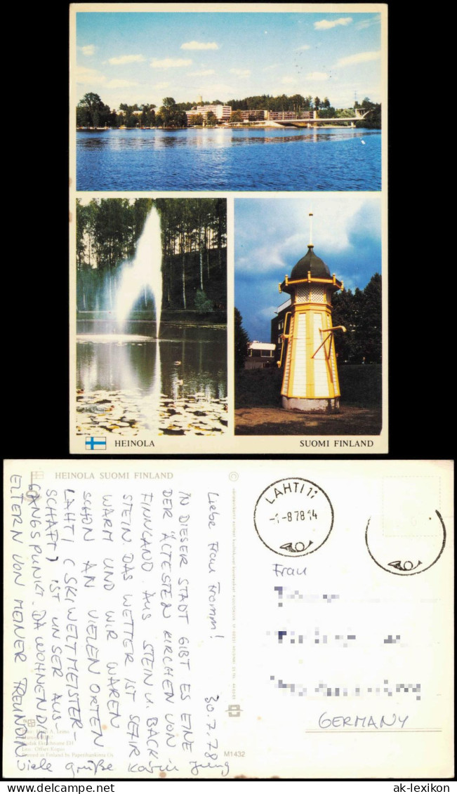 Postcard Heinola 3 Bild Stadtansichten Soumi Finnland 1978