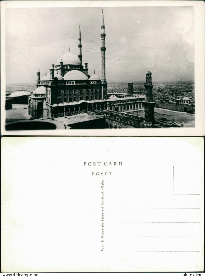 Postcard Kairo القاهرة Blick auf die Moschee 1932