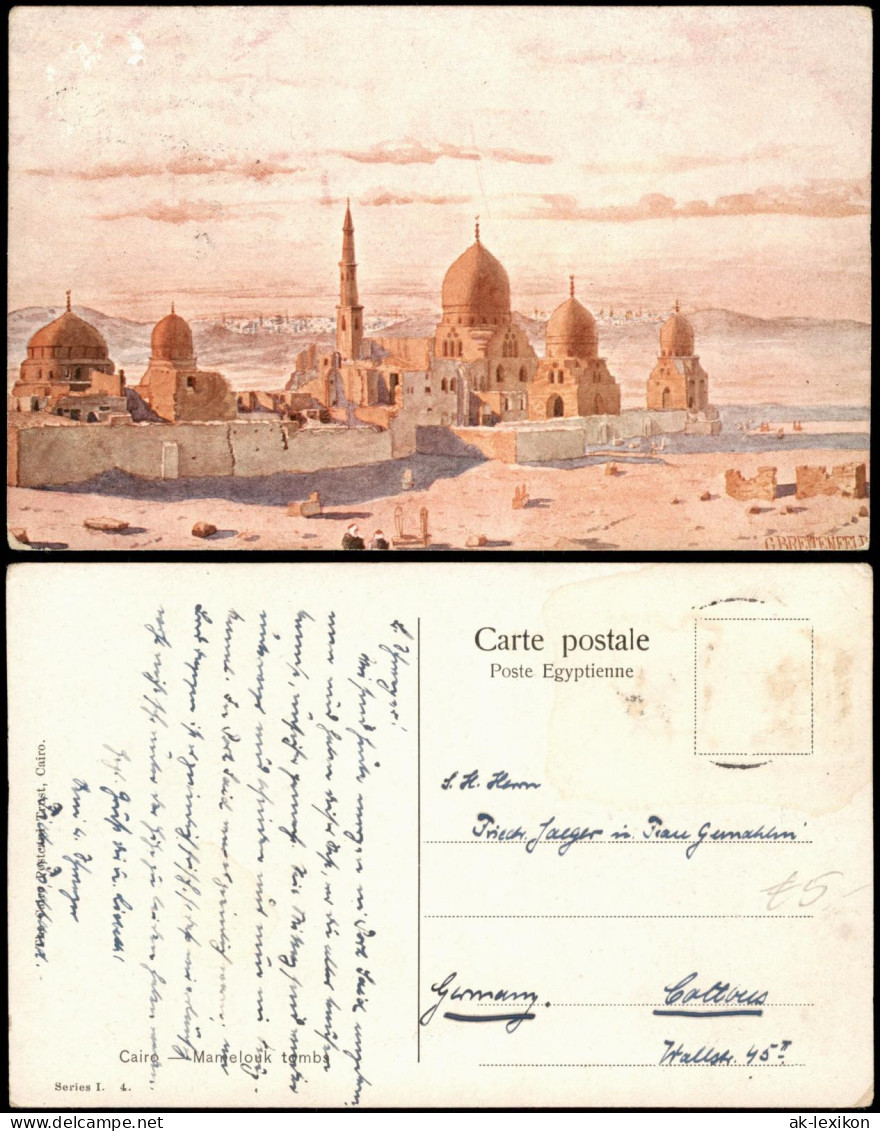 Postcard Kairo القاهرة Stadt, Tempel 1928