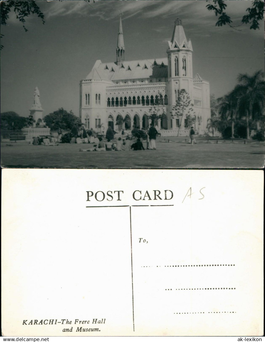 Postcard Karatschi (Karachi) The Frere Hall and Museum. Pakistan 1956