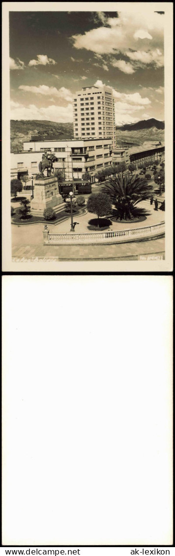 Postcard La Paz Straßenpartie Straßenbahn 1940