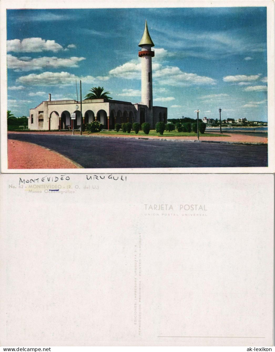 Postcard Montevideo Museo Oceanográfico, Museum 1970