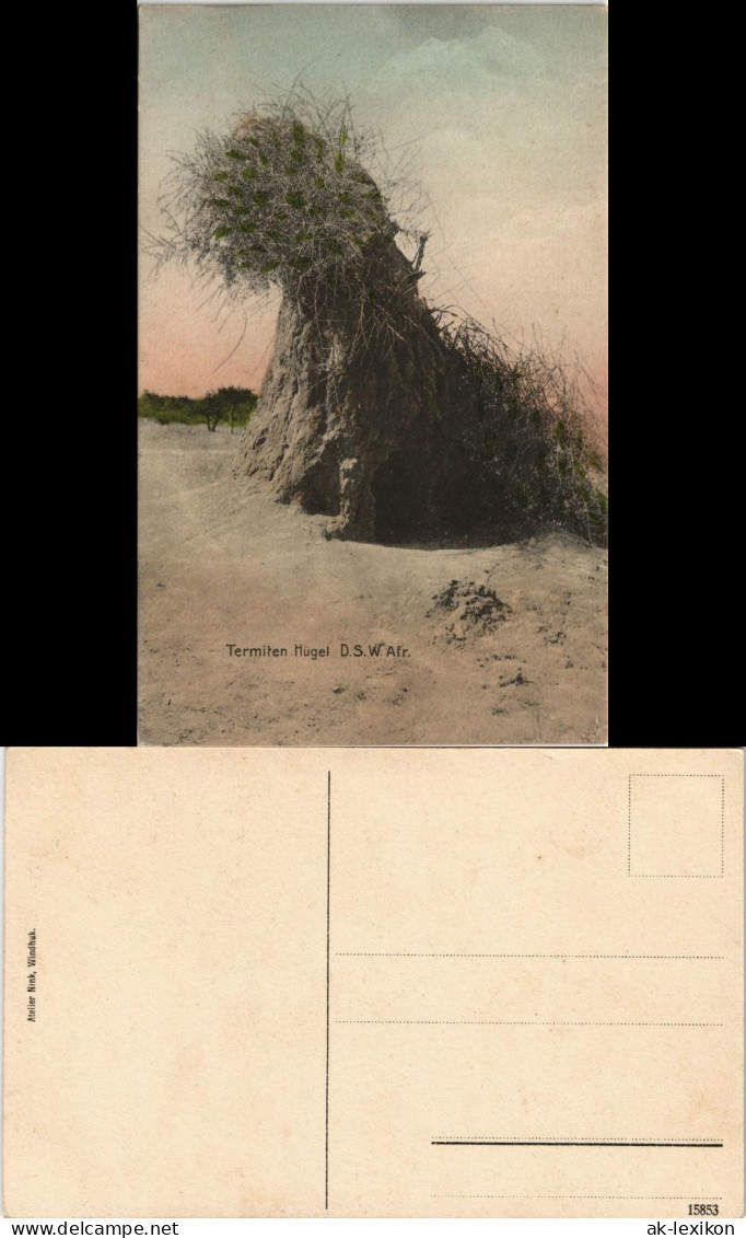 Postcard .Namibia Termiten Hügel Deutsch-Südwestafrika DSWA 1912
