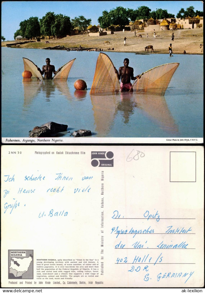 Postcard Nigeria Fishermen, Argungu, Northern Nigeria. 1978
