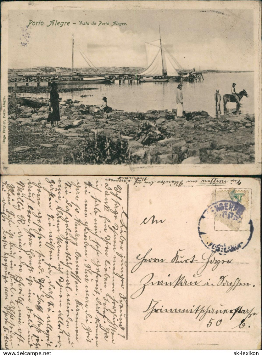 Postcard Porto Alegre Blick auf Porto Alegre 1915