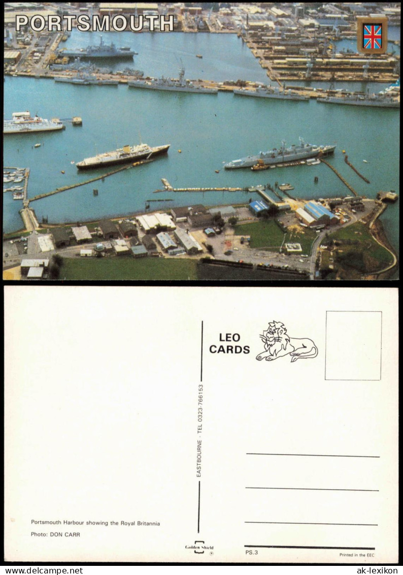 Postcard Portsmouth Portsmouth Harbour showing the Royal Britannia 1975