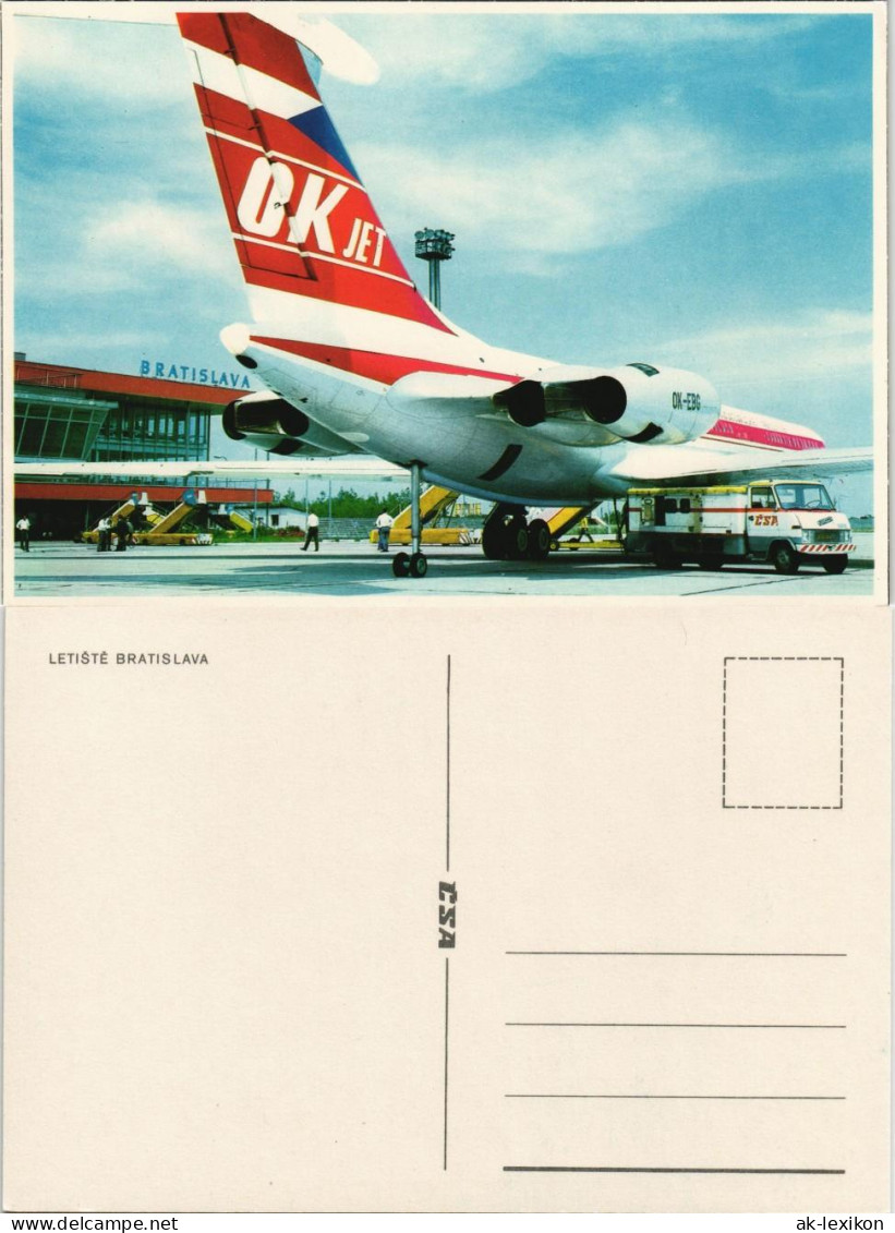 Postcard Pressburg Bratislava OK JET LETIŠTE Flugwesen - Flugzeuge 1992