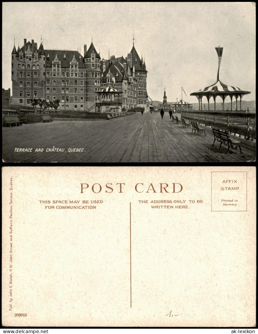 Postcard Québec Terrance and Chateau 1917