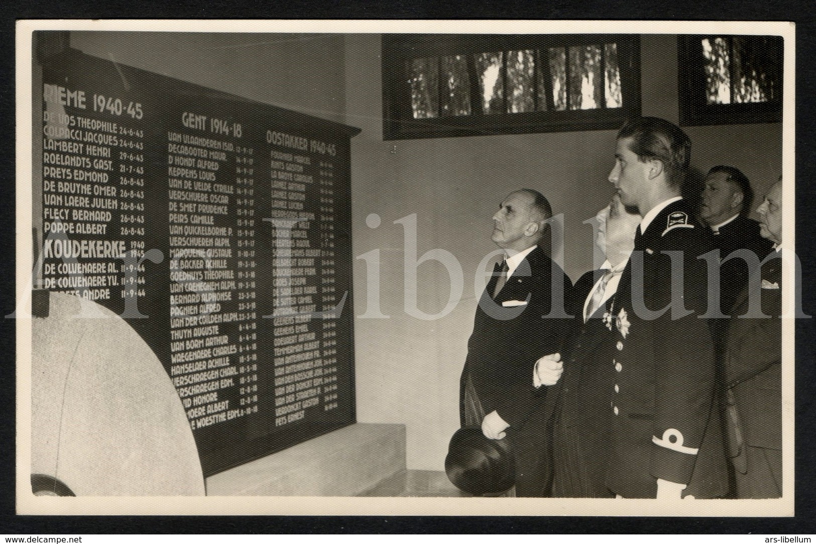 Postcard / ROYALTY / Belgium / Belgique / prins Albert / future roi Albert II / Gent / ceremonie L'Enelos des Fusillés