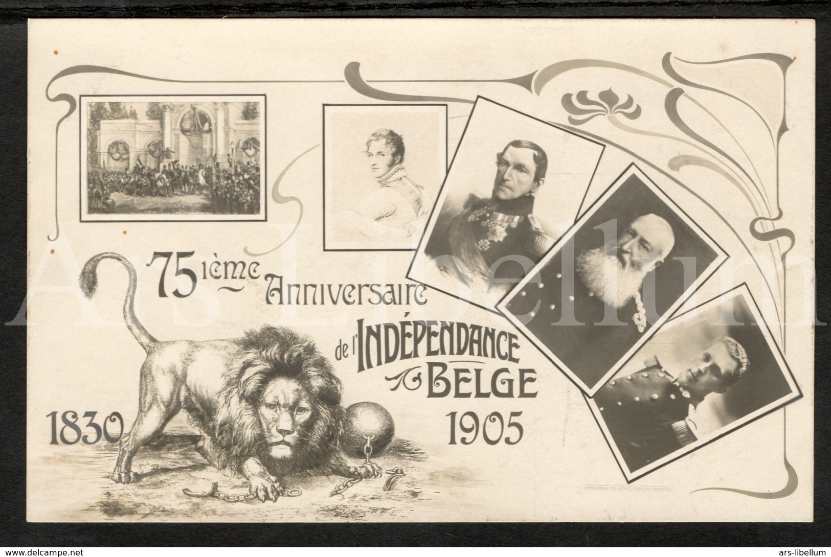 Postcard / ROYALTY / Indépendance Belge / 75 e anniversaire Indépendance Belge / 1830 - 1905 / unused