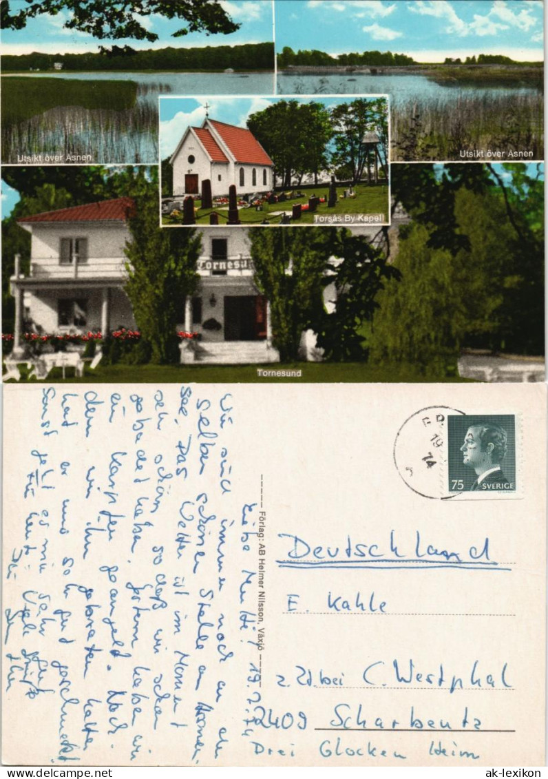 Postcard .Schweden Sverige Schweden Mehrbild-AK mit Tornesund 1974