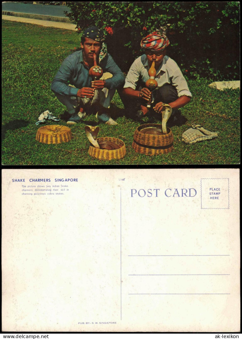 Postcard Singapur SHAKE CHARMERS 1972