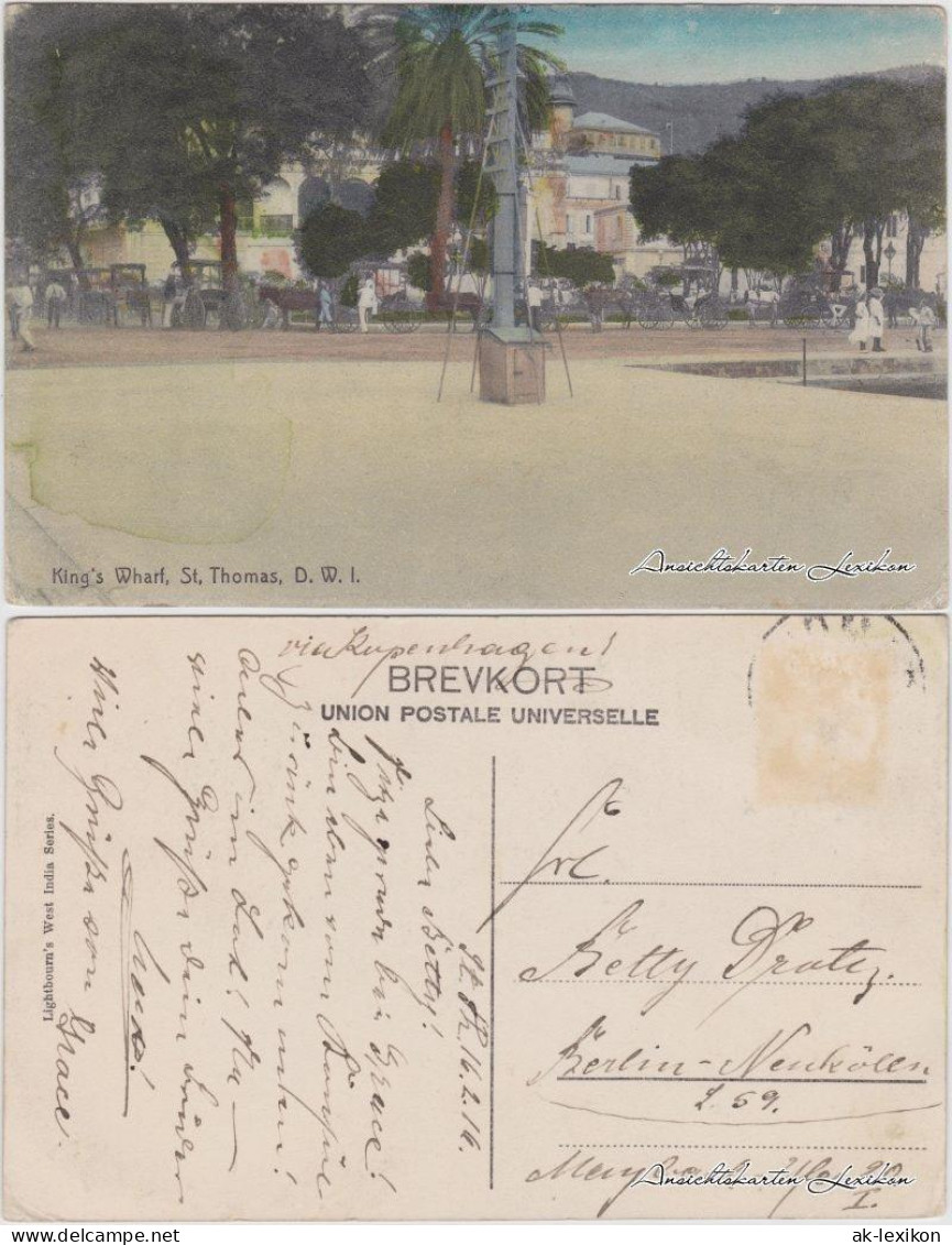 Postcard St. Thomas King's Wharf 1914