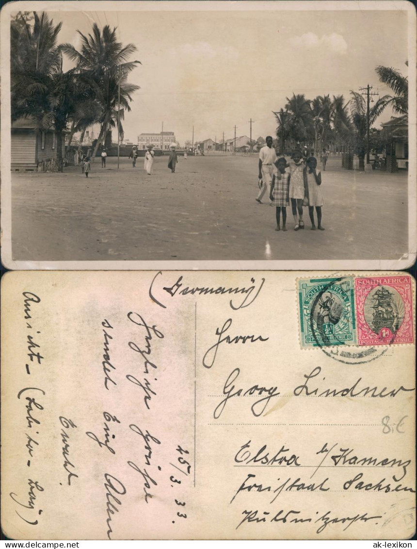 Postcard Südafrika 3 Mädchen posieren 1933