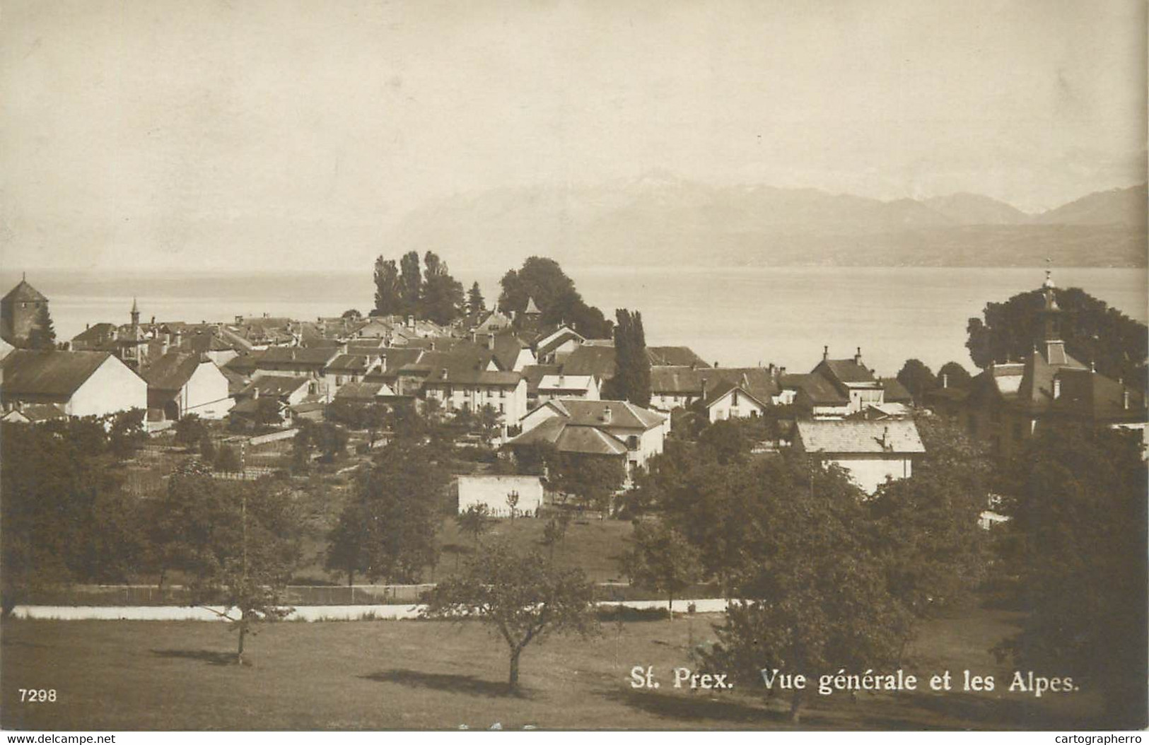 Postcard Switzerland St. Prex apres les Alpes