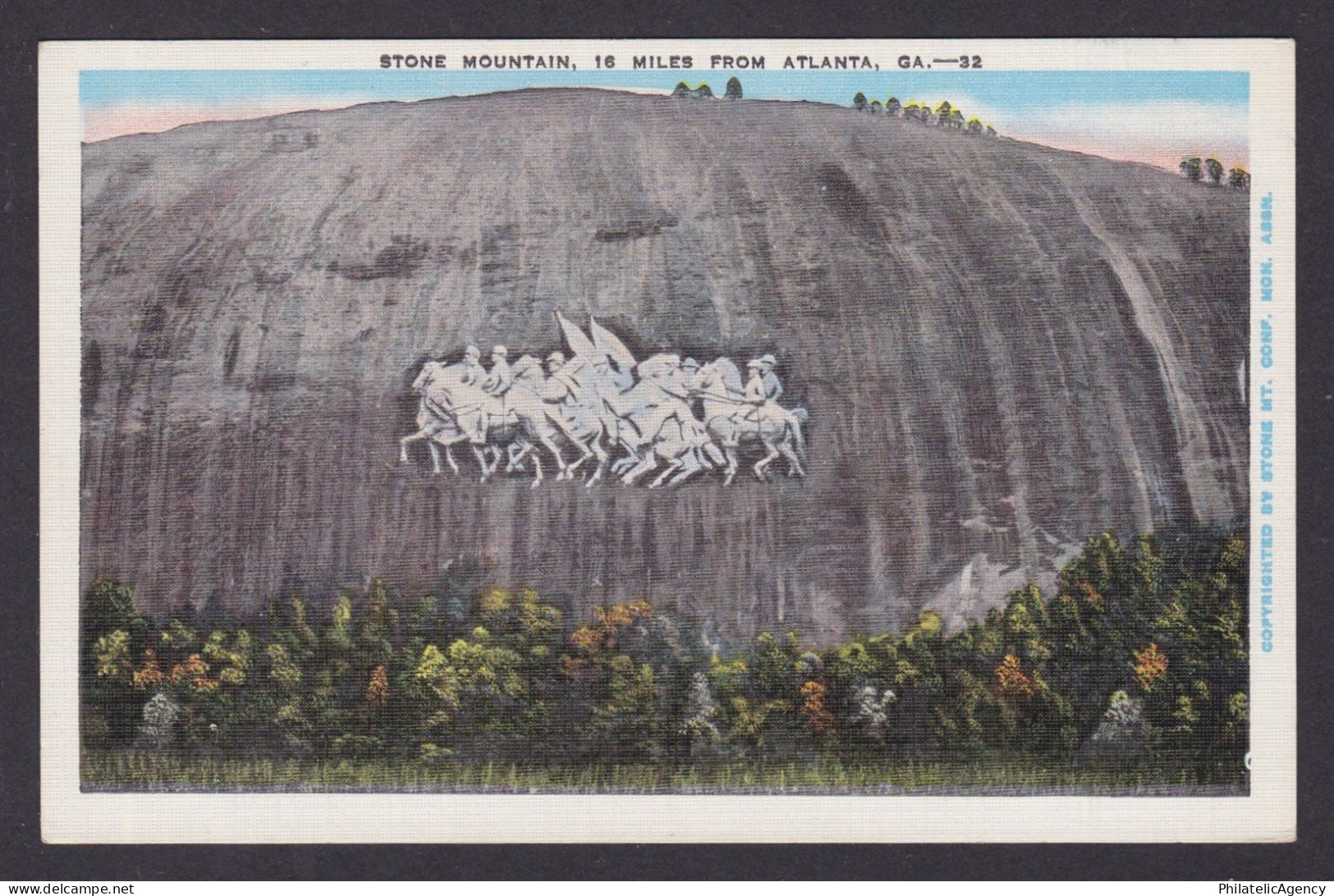 Postcard, United States, Atlanta GA, Stone Mountain