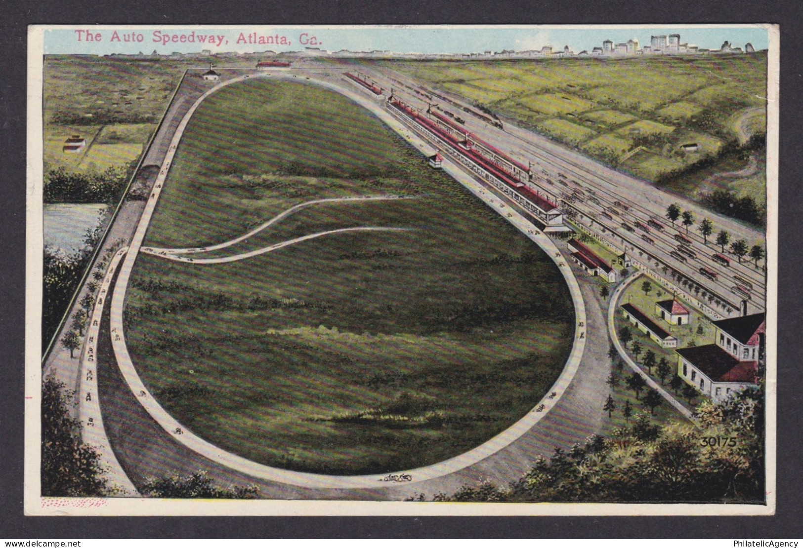 Postcard, United States, Atlanta GA, The Auto Speedway