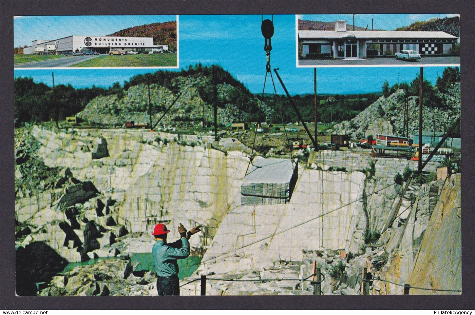 Postcard, United States, Barre VT, Rock of Ages Granite Quarry