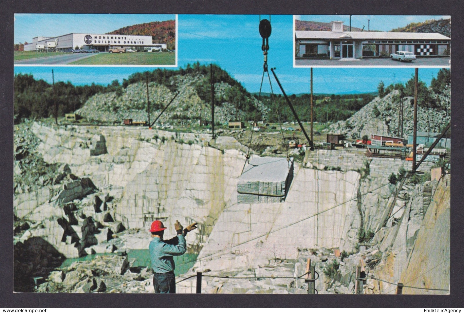 Postcard, United States, Barre VT, Rock of Ages Granite Quarry