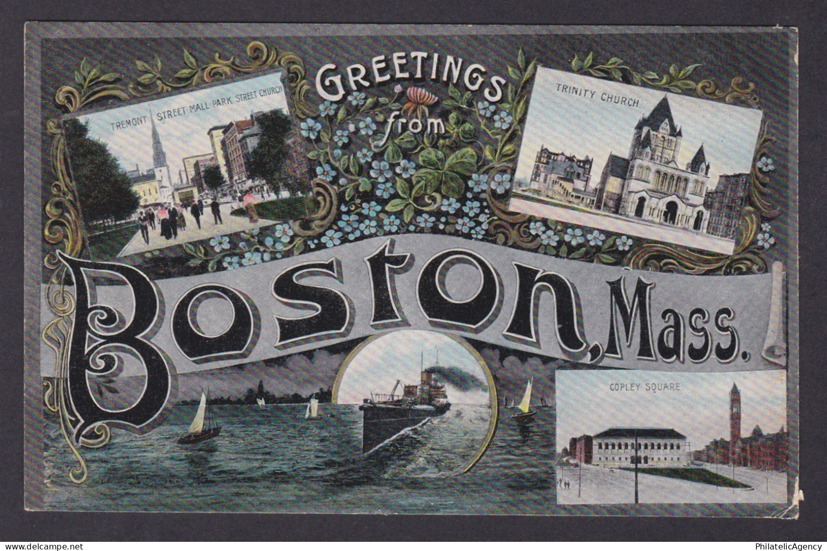 Postcard, United States, Boston MA, Greetings from Boston