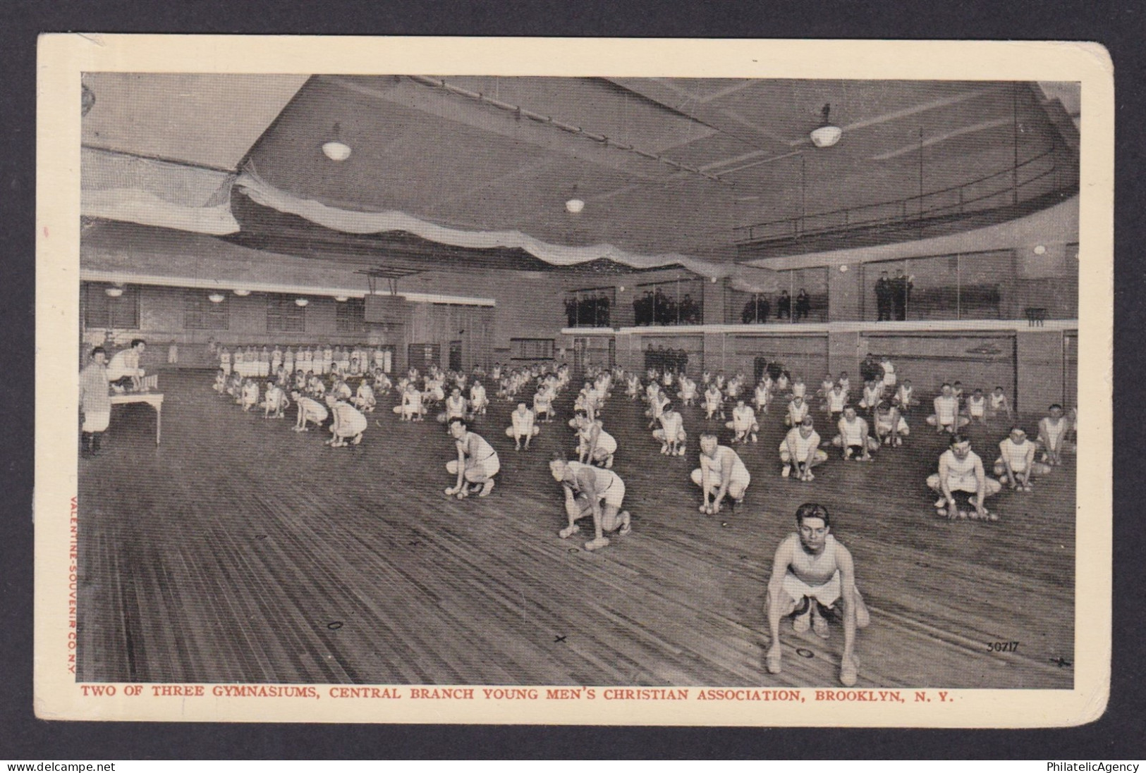 Postcard, United States, Brooklyn NY, Two Gymnasiums, Central Branch YMCA