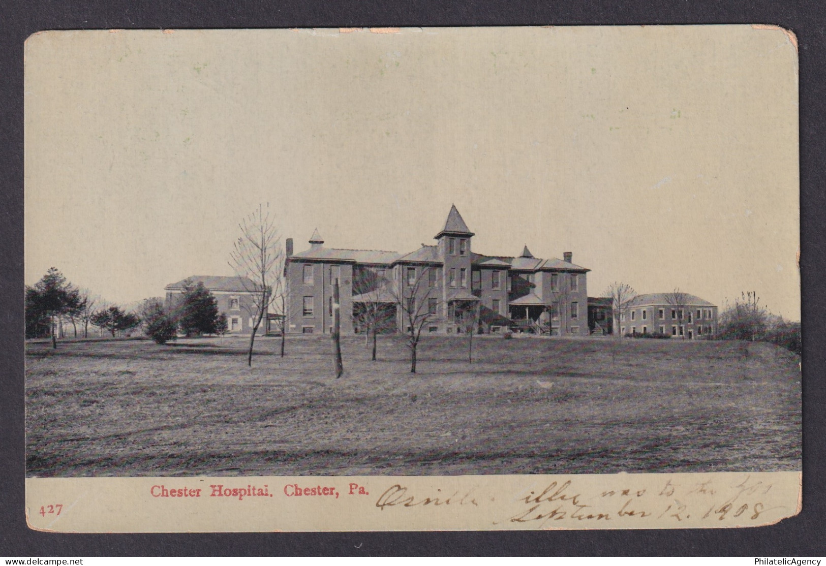 Postcard, United States, Chester PA, Chester Hospital