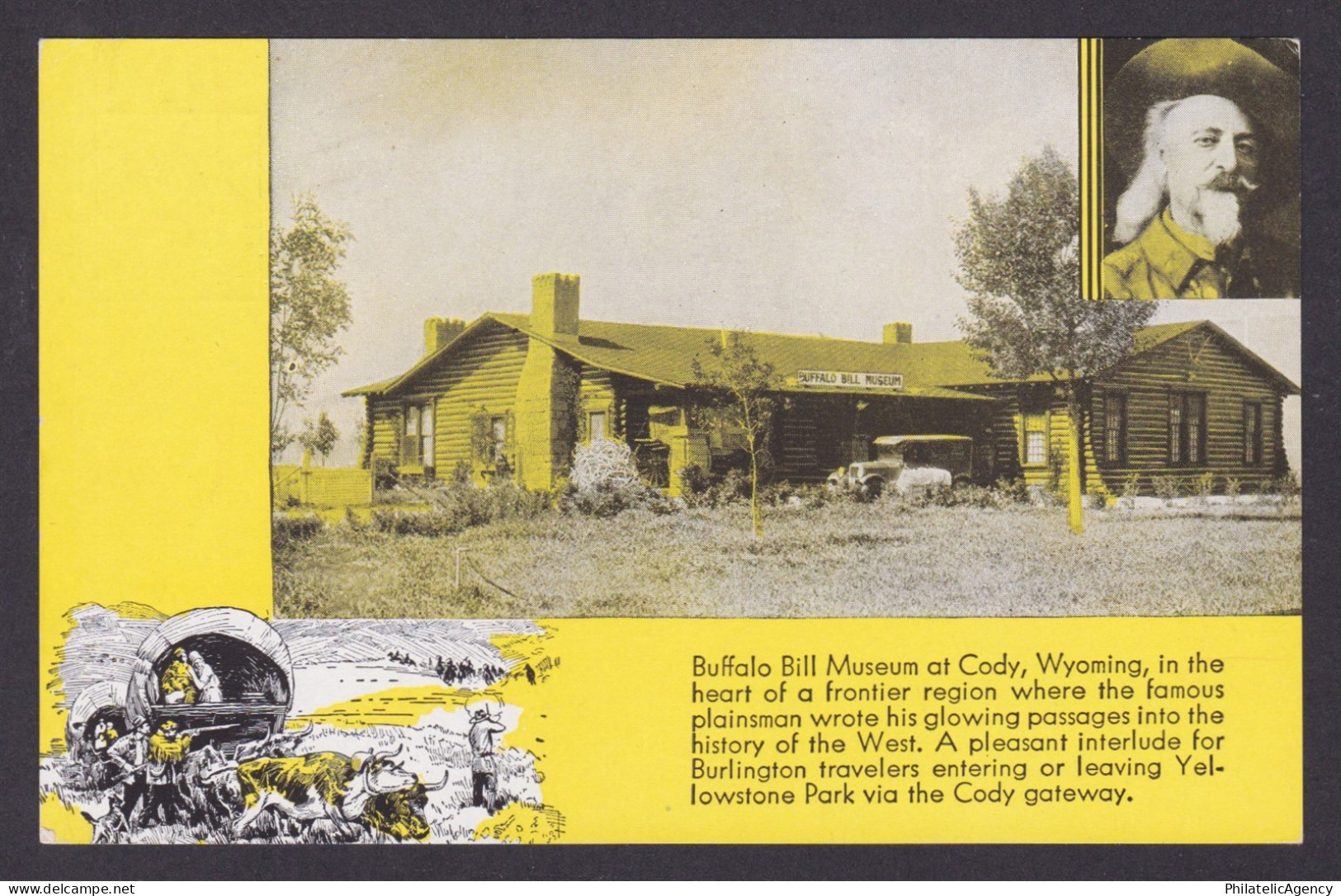 Postcard, United States, Cody WY, Buffalo Bill Museum