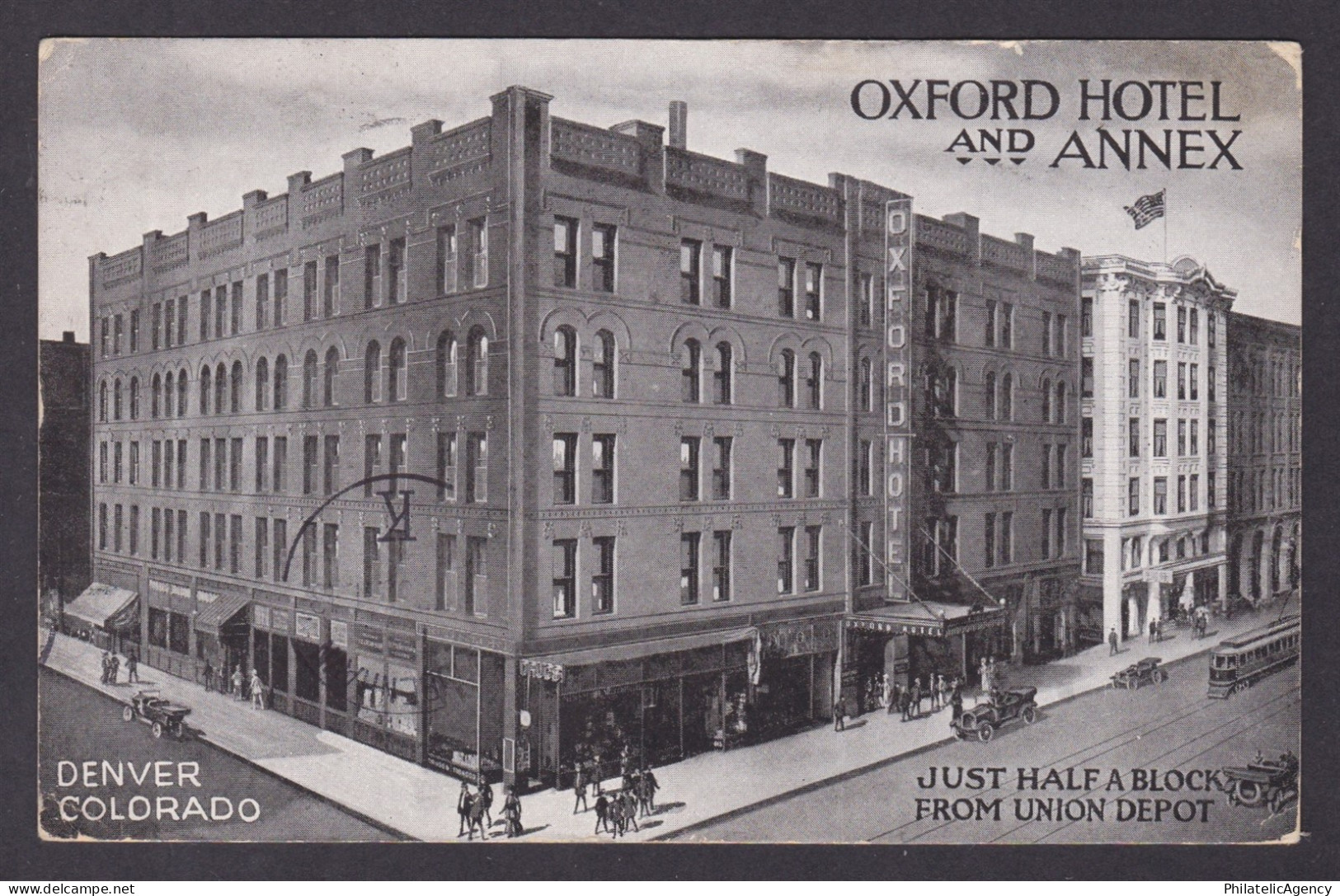 Postcard, United States, Denver CO, Oxford Hotel and Annex