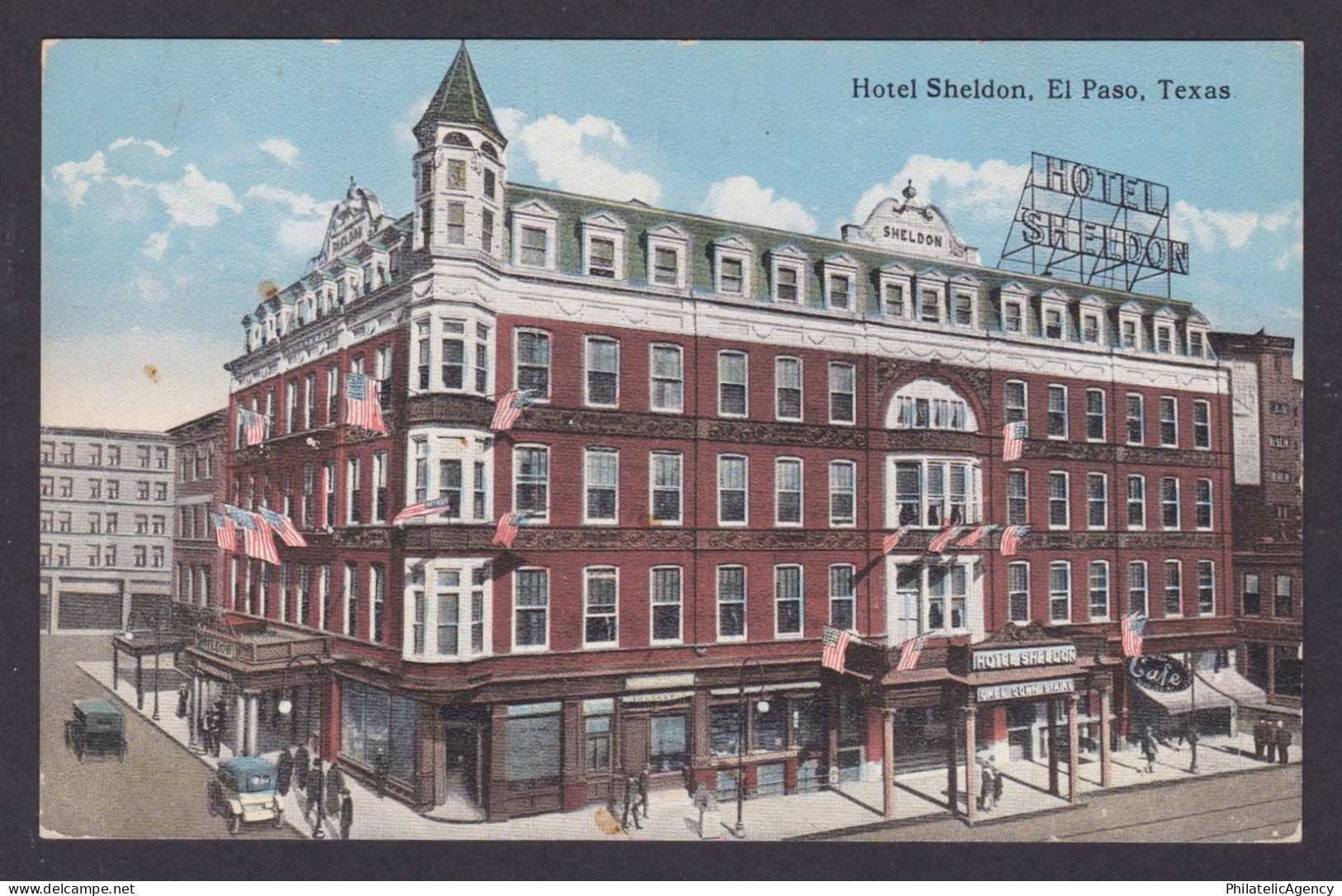 Postcard, United States, El Paso TX, Hotel Sheldon