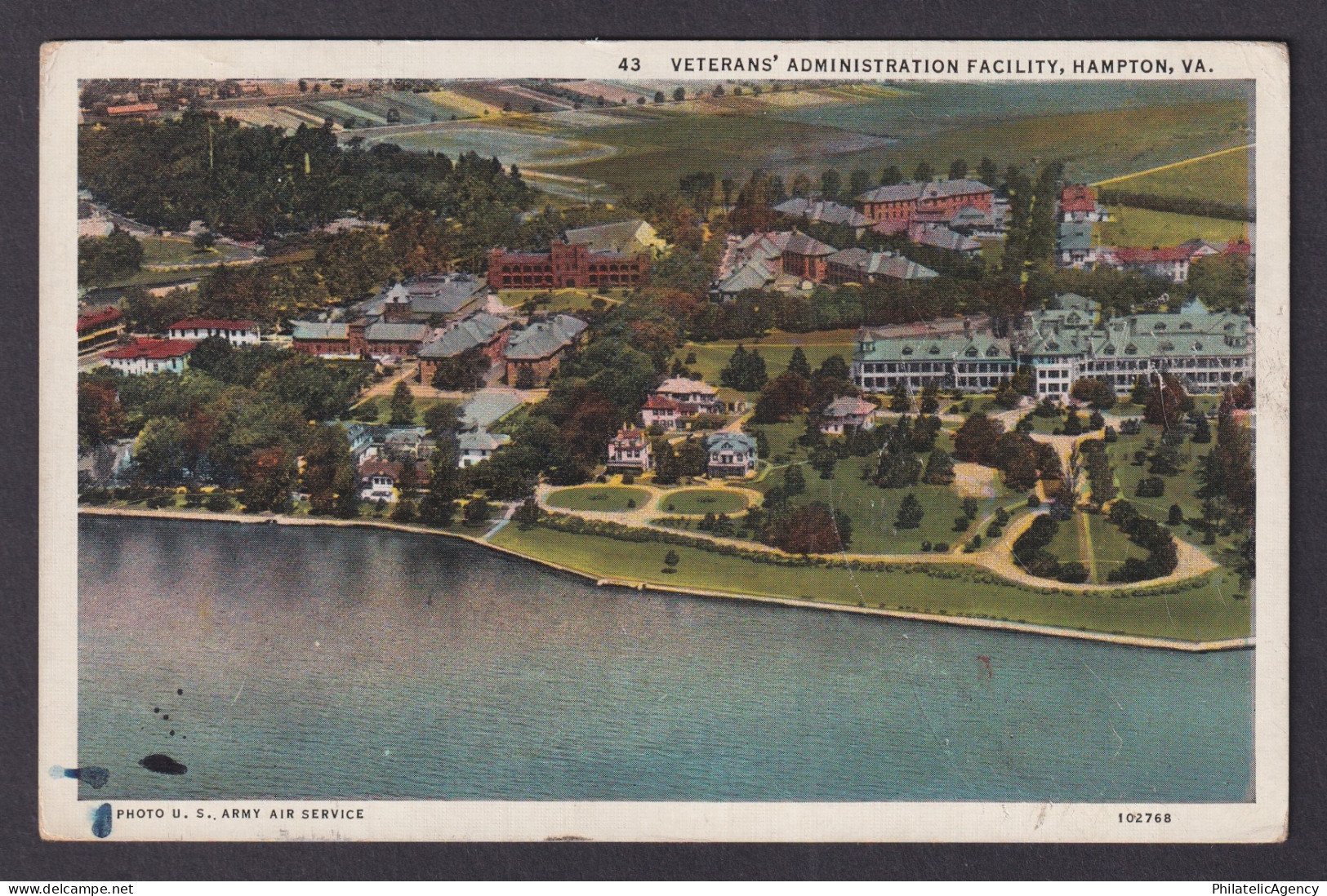 Postcard, United States, Hampton VA, Veterans' Administration Facility