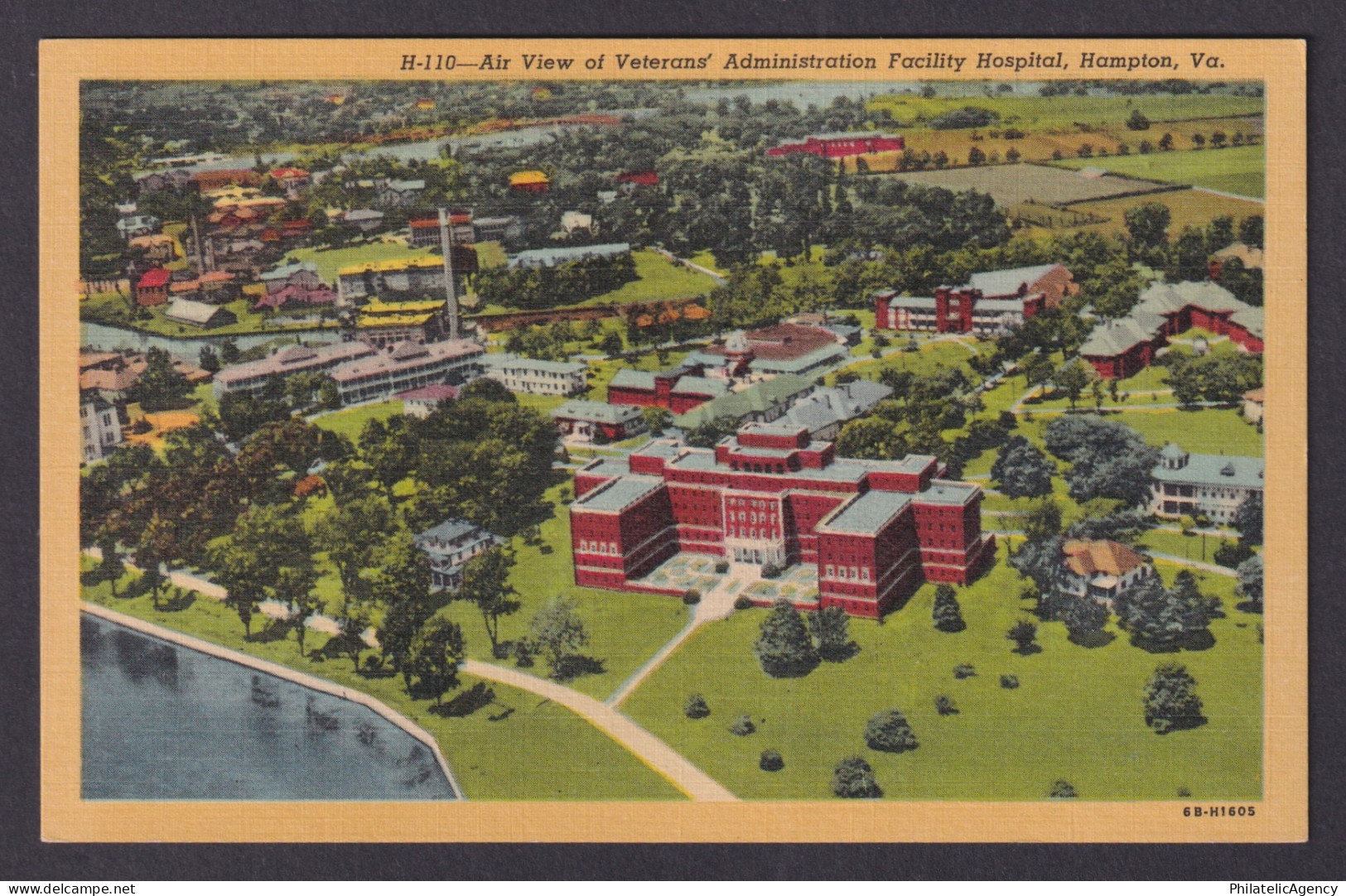 Postcard, United States, Hampton VA, Veterans' Administrative Facility