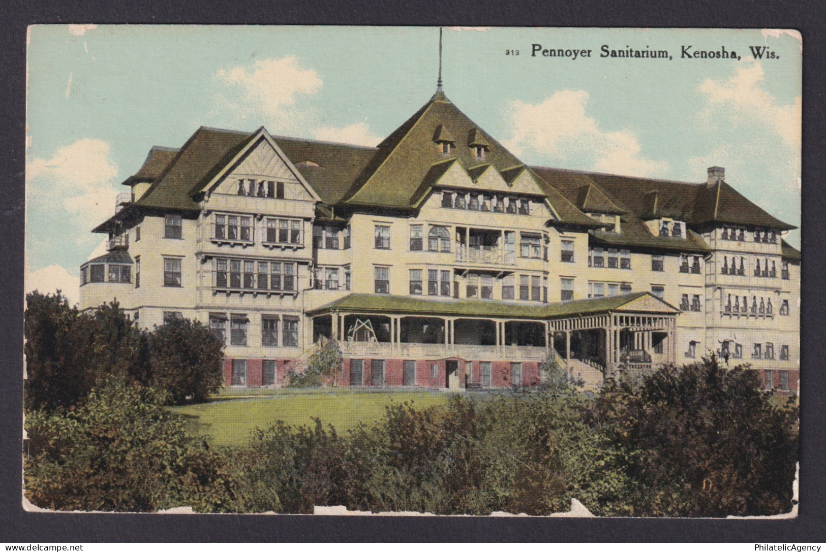 Postcard, United States, Kenosha WI, Pennoyer Sanitarium