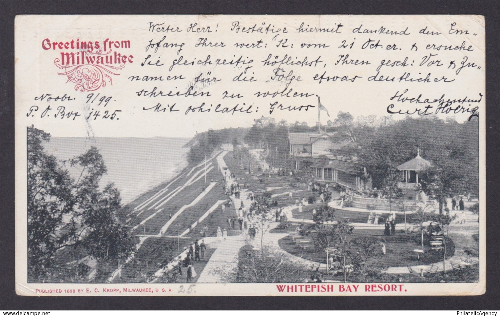 Postcard, United States, Milwaukee WI, Whitefish Bay Resort