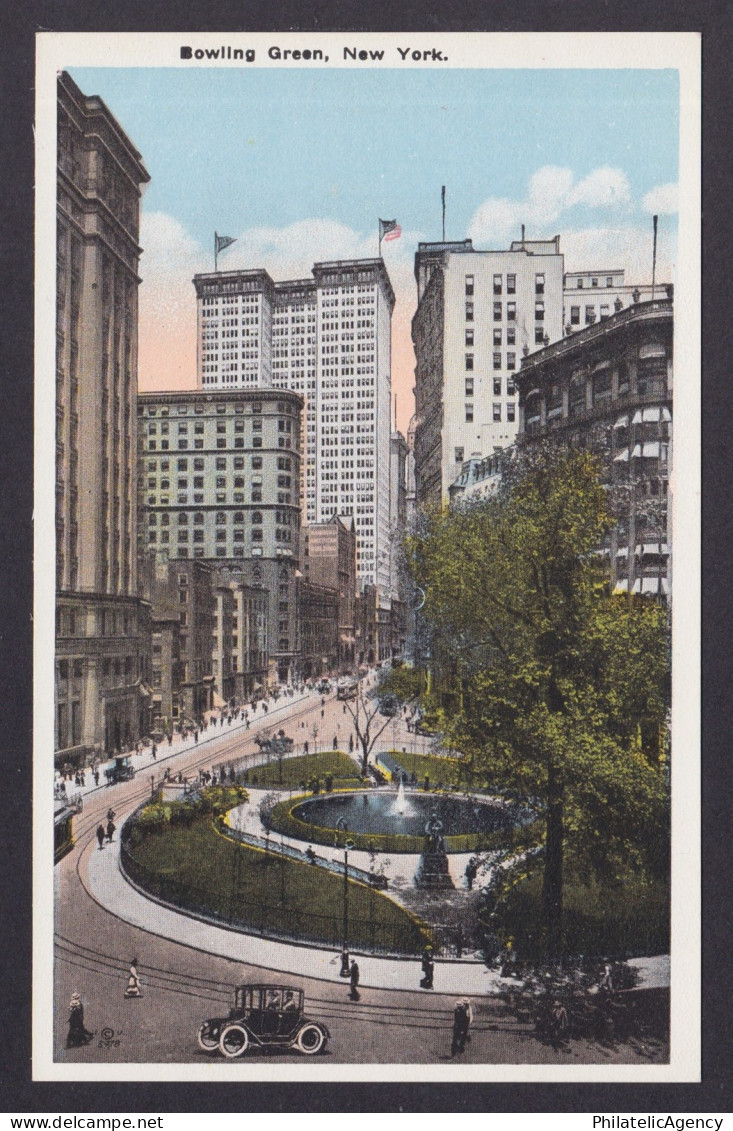 Postcard, United States, New York City NY, Bowling Green