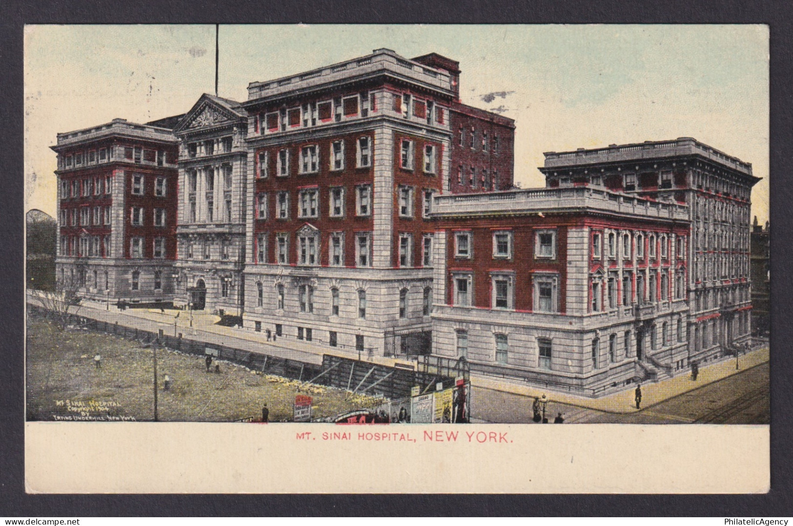 Postcard, United States, New York City NY, Mount Sinai Hospital