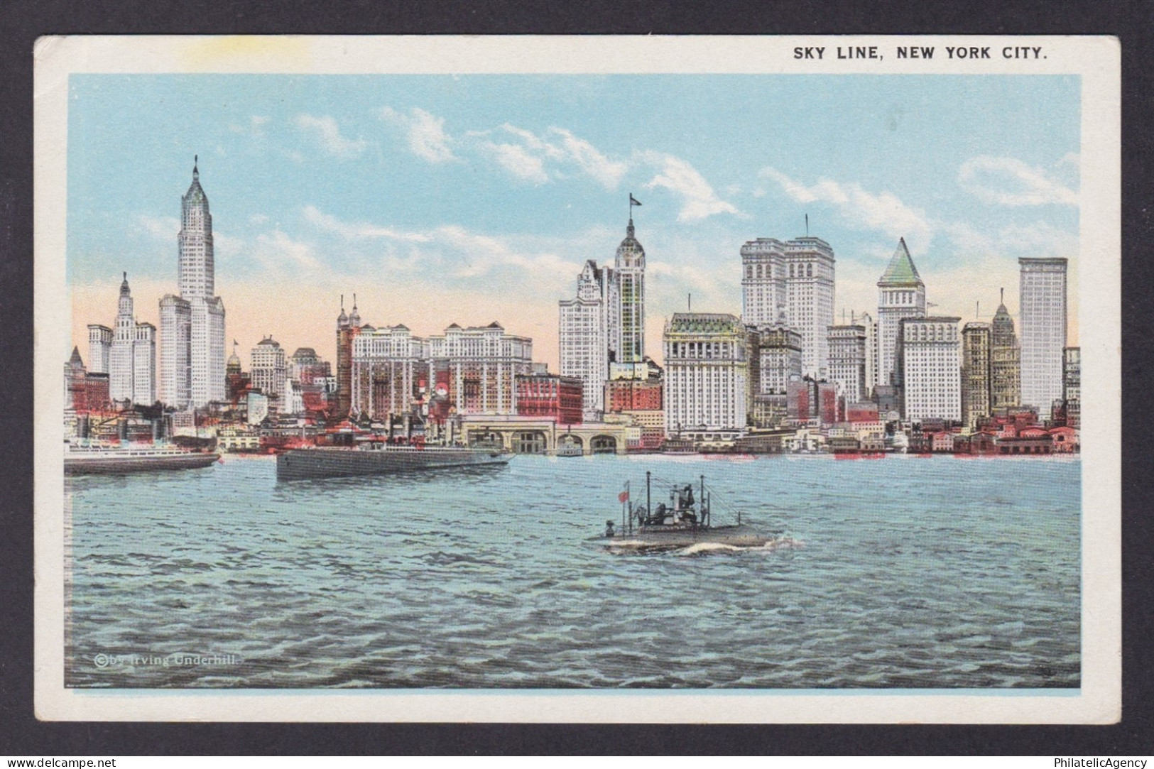 Postcard, United States, New York City NY, Sky Line