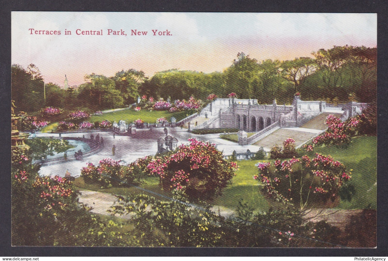 Postcard, United States, New York City NY, Terraces in Central Park